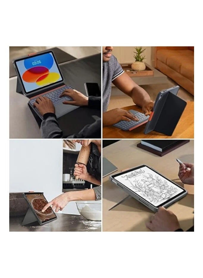 PAST WORLD Arabic and English keyboard case for iPad 10.2 9th generation 2021/8th generation 2020/7th generation 2019/iPad Air - Image 3
